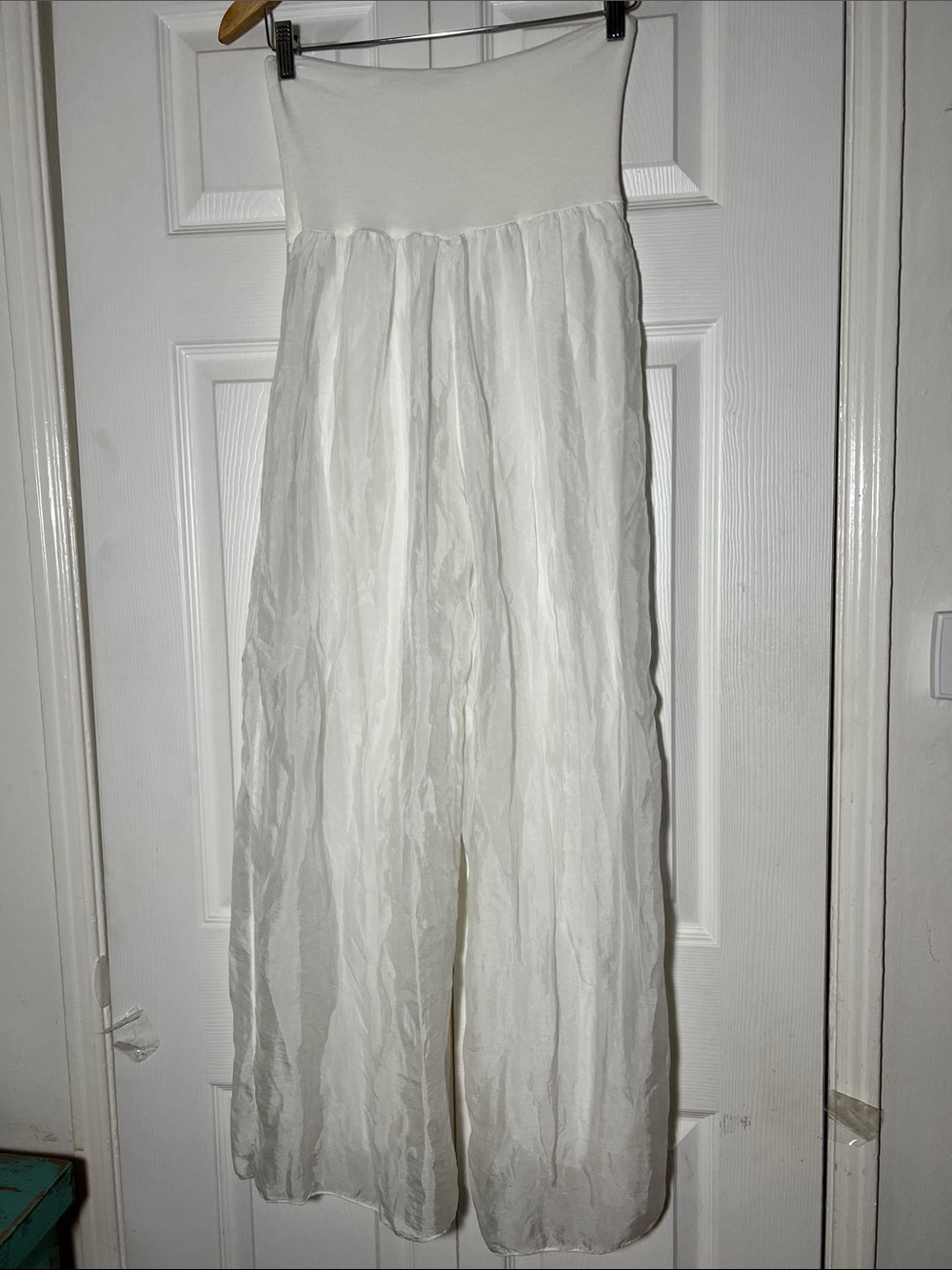 Catwalk Studio Italy White Wide Leg Highrise Pant Women’s Small